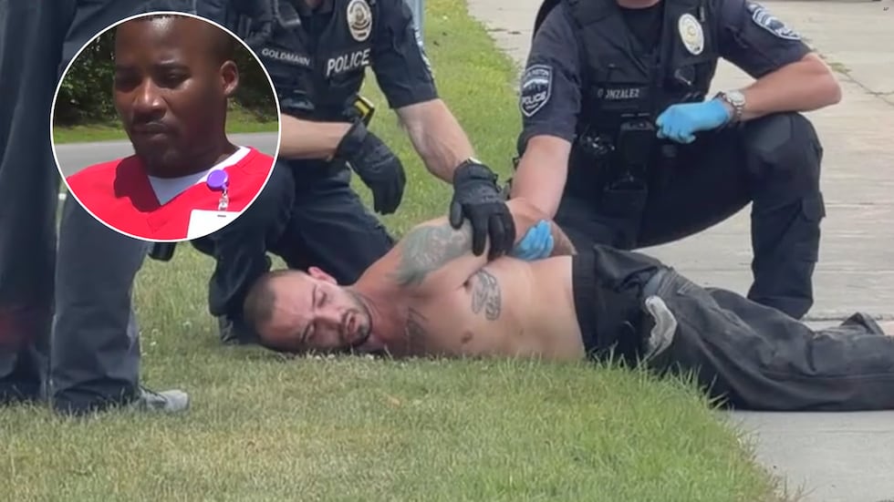 A good Samaritan helped take down a suspect armed with a knife.