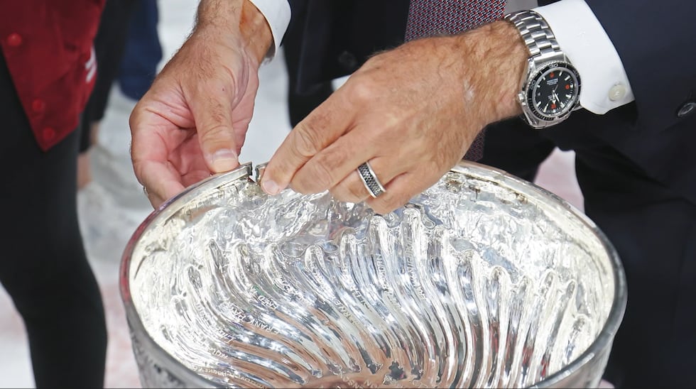 Stanley Cap Exploding Florida Panthers crack Stanley Cup during celebrations