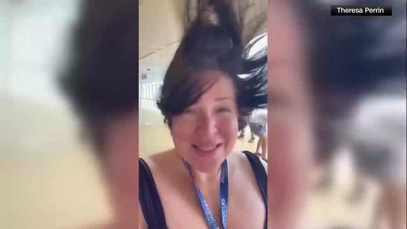 A cruise making its way through seas below North America has come across the strong winds of...