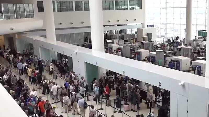 Long TSA lines continue at New Orleans airport amid federal shutdown