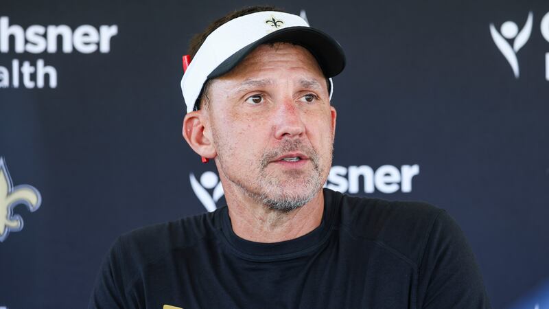 New Orleans Saints head coach Dennis Allen speaks about the seventh day of training camp...