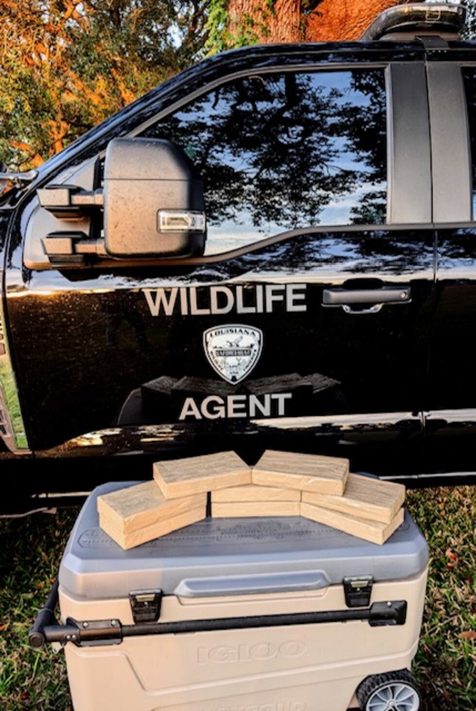 Authorities arrested a driver after finding compressed blocks of suspected cocaine sealed...