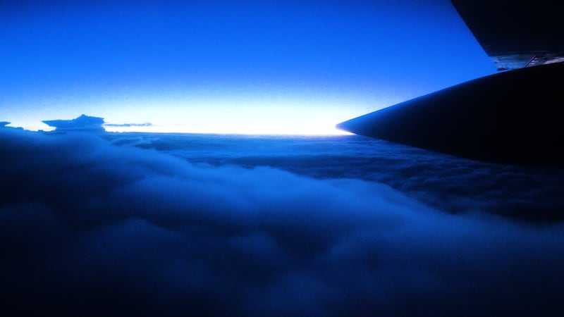Outside view from Hurricane Hunters mission.