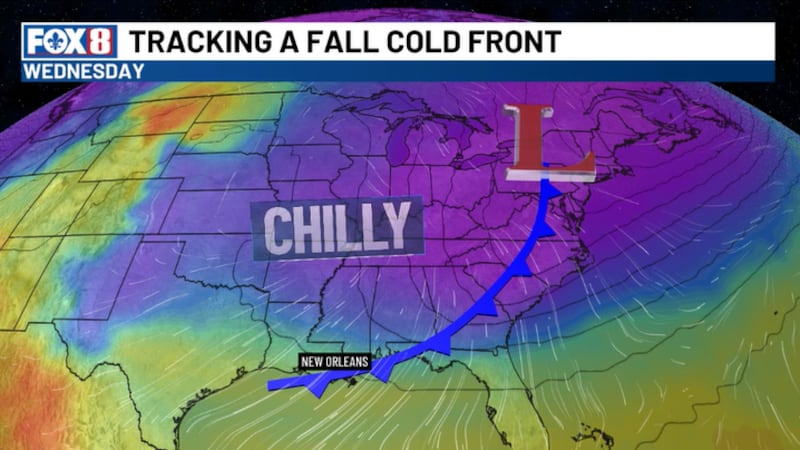 Hot temperatures start the week but a strong cold front arrives soon