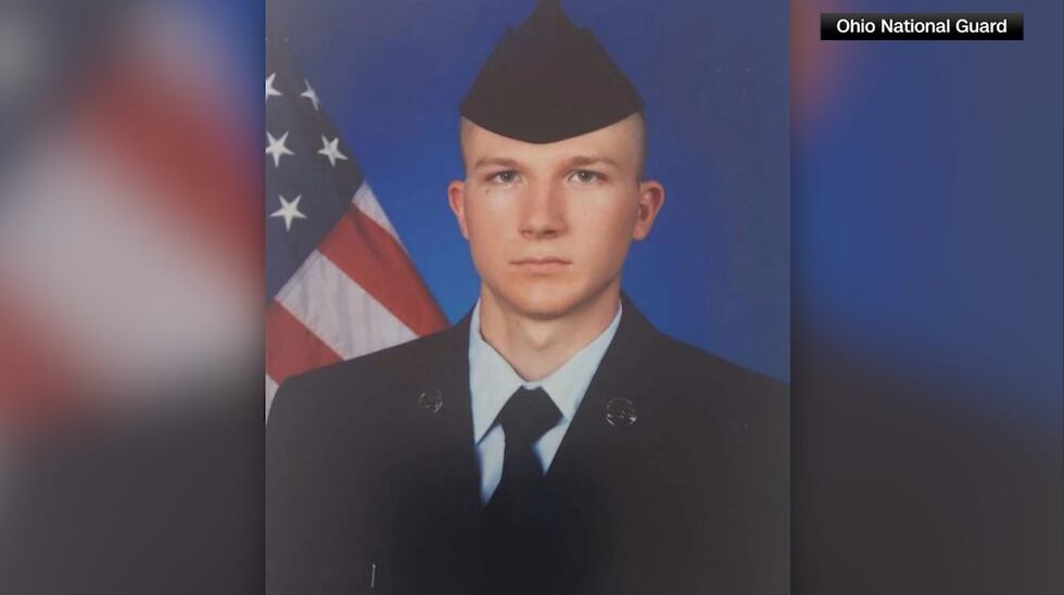 Capt. Curtis Angst, 30, was one of six airmen killed when their refueling plane crashed in...