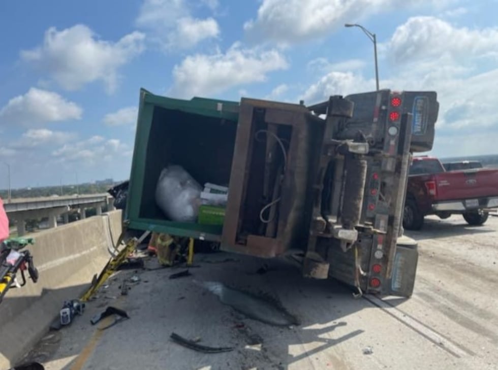 A crash involving an overturned dump truck on the Crescent City Connection bridge snarled...