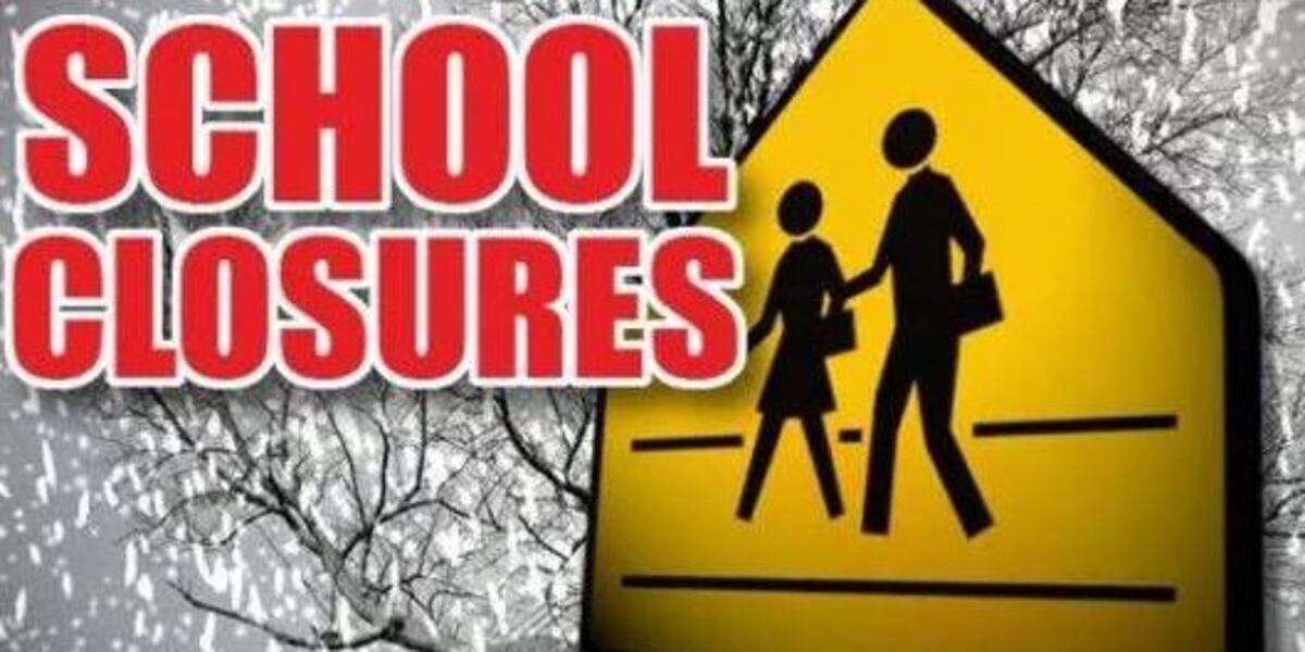 Schools closures announced ahead of Thursday’s severe weather threat