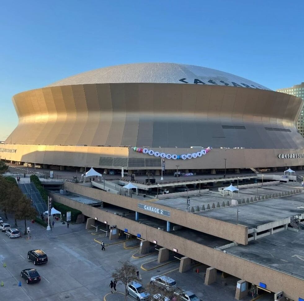 A massive decorative friendship bracelet draped across Caesars Superdome signals the start of...