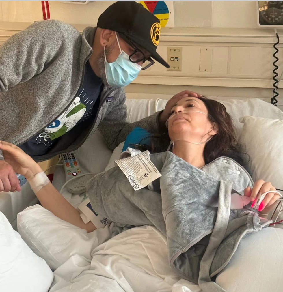 Frank and Amber following Amber's double lung transplant