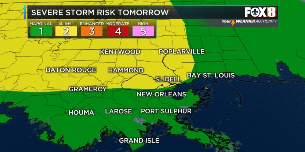 David Weather Map David: Severe weather possible Thursday