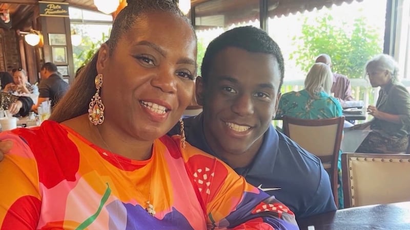 Daniel Erving, 18, is pictured with his mother, Tameca Erving. The 18-year-old drowned in...