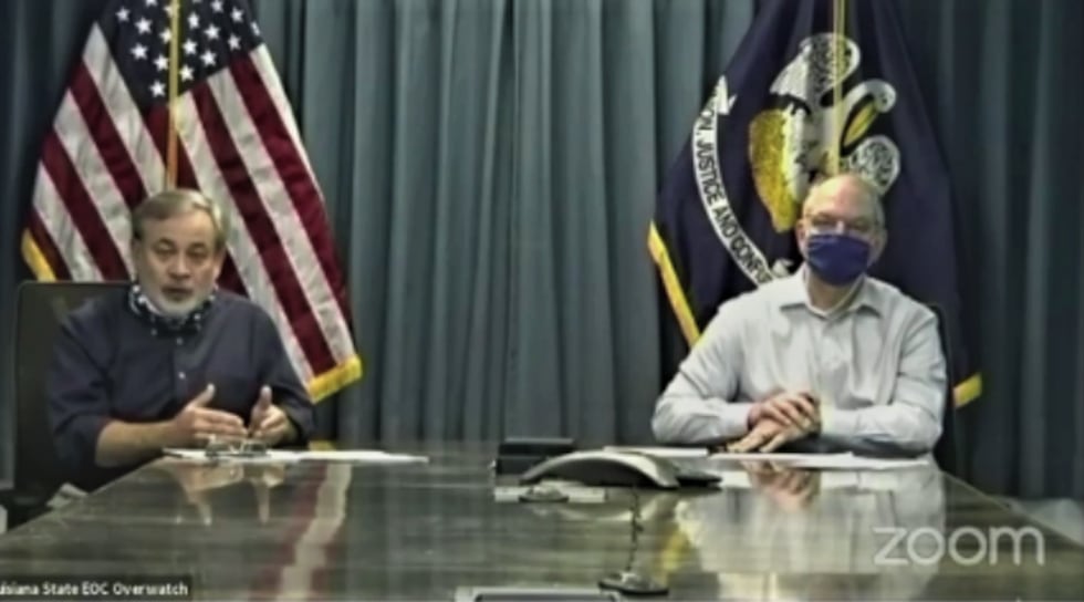 Gov. John Bel Edwards and U.S. Energy Secretary Dan Brouillette held a virtual media briefing...
