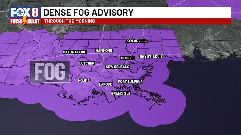 First Alert: Dense Fog Advisory in effect this morning, cold front ...