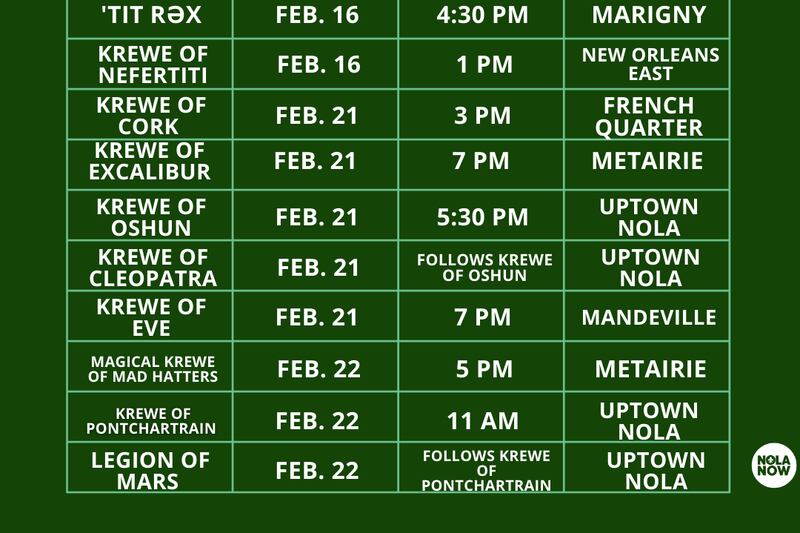 2025 Carnival parade schedules, times, routes