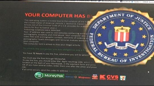 Fbi Pc Message Ransomware virus impersonates FBI, locks up computers