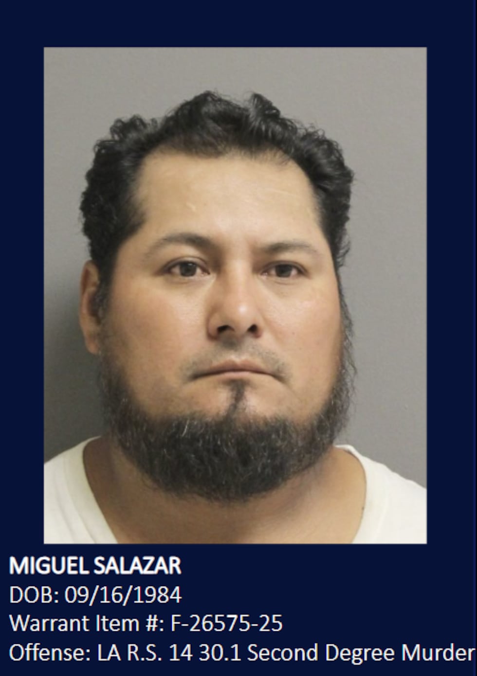 Ciara Bullock Obituary, Death; New Orleans police reveal its three Most Wanted suspect Miguel Salazar is wanted for killing two men on Saturday June 28, 2025, in the 500 Block of...