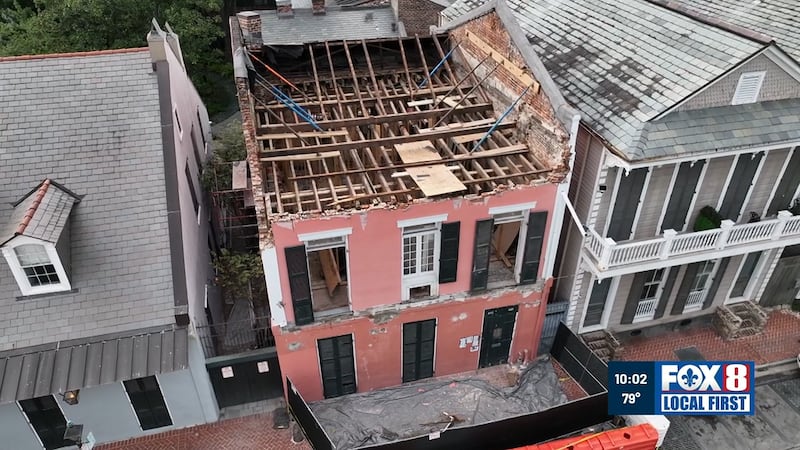 French Quarter building collapse