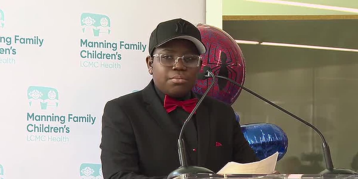 Phillip Mullin at the Manning Family Children's Hospital ceremony