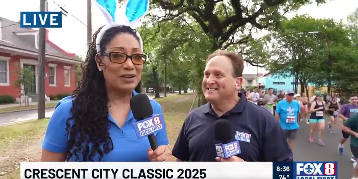 Fox 8's Liz Reyes and Bruce Katz on the Crescent City Classic route