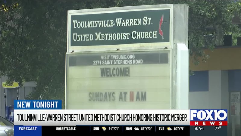 Toulminville-Warren Street United Methodist Church marks one of Alabama’s earliest interracial...