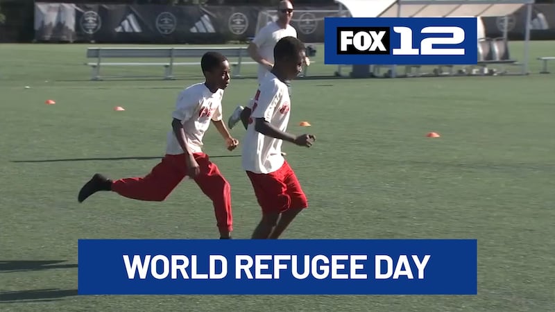 The Bottles to Soccer World Refugee Day celebration in Gresham gave kids from age 3 to 18 a...